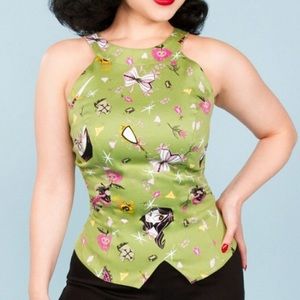 🆕NEW Pinup Couture Villains Retro Carole Top